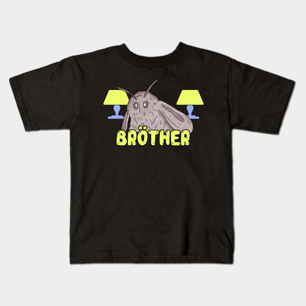 Moth Memes - Moth Loves Lamp Dank Brother Meme Kids T-Shirt by Barnyardy